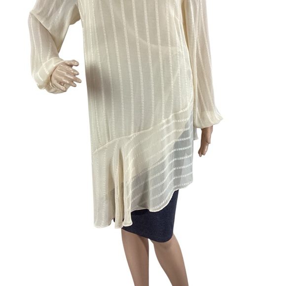 Soft Surroundings Neapolitan Top Cowl Neck Natural Size M - Picture 3 of 7